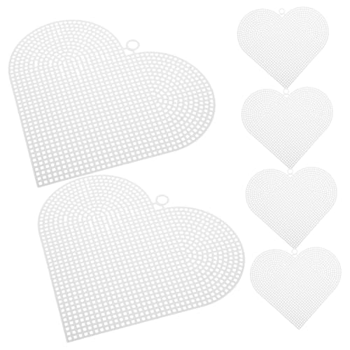SHINEOFI 6 Stück Herzförmige Stickerei Materialien für DIY Taschen Kreative Designs für Handarbeiten und Bastelprojekte Robust und Leicht zu Reinigen von SHINEOFI