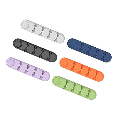 SHINEOFI 6 Stück Kabelfixierer Kabelmanagement Kabel Organizer Organizer Bunt Rund Sortiert Aufräumen Der Kabel Schreibtisch Für Die Ummantelung Wiederverwendbarer von SHINEOFI