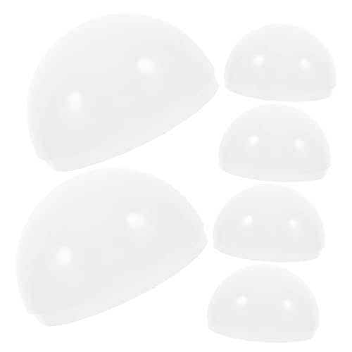 SHINEOFI 6 Stück LED Lampenschirm Abdeckungen Flache PC Abdeckung für Deckenleuchten Beschlag Halbkreisförmiges Design für Kronleuchter Weiße Lichtdiffusionsplatten von SHINEOFI