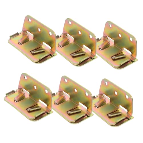 SHINEOFI 6 Stück Teiliges Bettplatten Halterungset U Förmige Bettverbindung mit Stabilen Bettregal Beschlägen für Robuste Bettrahmen und Einfache Montage SHINEOFI 6 Stück Teiliges Bettplatten Halterungset U Förmige Bettverbindung mit Stabilen Bettregal Beschlägen für Robuste Bettrahmen und Einfache Montage von SHINEOFI