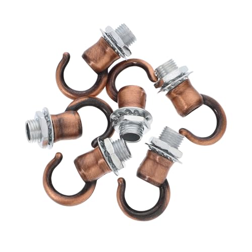 SHINEOFI 6 Stück Teiliges Gewindehaken aus Zinklegierung Robuste Deckenhalterung für Pendelleuchten Laternen und Lampen Offene Schraubhaken für Sichere Befestigung Einfache Anbringung von SHINEOFI