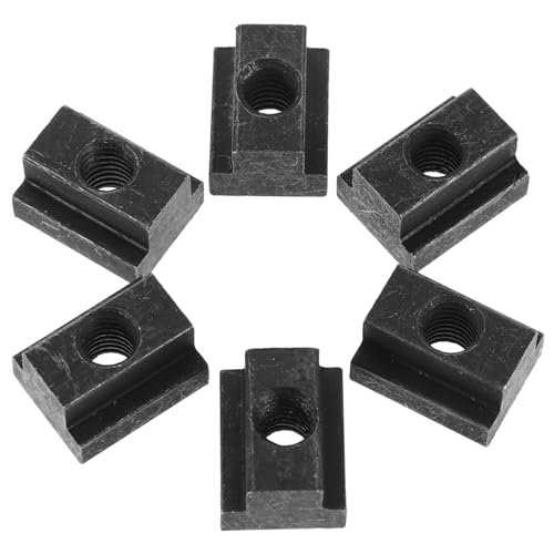 SHINEOFI 6 Stück Teiliges T Slot Mutterset aus Hochfestem Material Präzise Gefertigte T Nut Befestigungen für Werkzeugmaschinen für Druckplatten und Spannsysteme SHINEOFI 6 Stück Teiliges T Slot Mutterset aus Hochfestem Material Präzise Gefertigte T Nut Befestigungen für Werkzeugmaschinen für Druckplatten und Spannsysteme von SHINEOFI