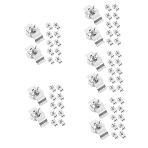 SHINEOFI 60 Sätze Unterbau Spülbecken Clips Set Teiliges Befestigungsset für Badezimmer Rostfreier Verstellbare Montageklammern für Sichere Installation Reparatur von Spülbecken von SHINEOFI