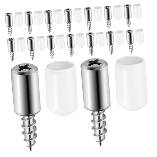 SHINEOFI 60 Stück Teiliges Metall regalstifte mit Selbstschneidfunktion und Rutschfestem Gummischutz Robuste Verstellbare Kleiderschrank Küchenschrank regalhalter für Holz und von SHINEOFI