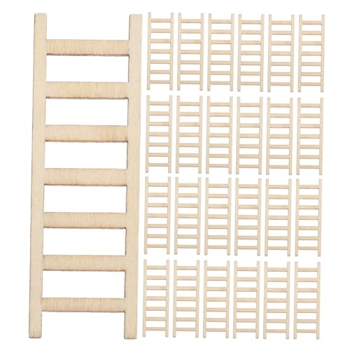 SHINEOFI 72 Stück Micro-landscape-holzleiter Kleine Puppenstubenmöbel Terrarium Wood Leiter Mikro-landschaftsdekorleiter Miniatur-zubehör Miniatur -spielzeugeinrichtungsleiter Beige von SHINEOFI