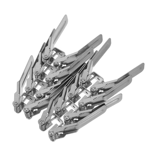 SHINEOFI 8 Stück Magnetlampenzubehör Lampenhaltefederclip Eingeborene Lichtklammern Downlight -Gehäuse Leichte Federklammern aus Metall Deckenclips kaltgewalzte Stahlplatte Silber SHINEOFI 8 Stück Magnetlampenzubehör Lampenhaltefederclip Eingeborene Lichtklammern Downlight -Gehäuse Leichte Federklammern aus Metall Deckenclips kaltgewalzte Stahlplatte Silber von SHINEOFI