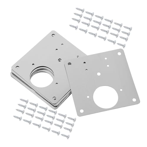 SHINEOFI 8 Stück Teiliges Edelstahl Scharnier Reparaturplatte für Küchenschrank Tür Kompatibel Rostbeständig Einfache DIY Montage zur Genauen Scharnierausrichtung und Möbelreparatur von SHINEOFI
