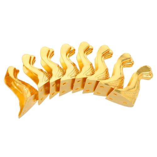 SHINEOFI 8 Stück Teiliges Vintage Möbel Eckenschützer für Schmuckkästen Wackel Unterstützung Dekorative Füße für Holzkisten und Möbel für Familien von SHINEOFI