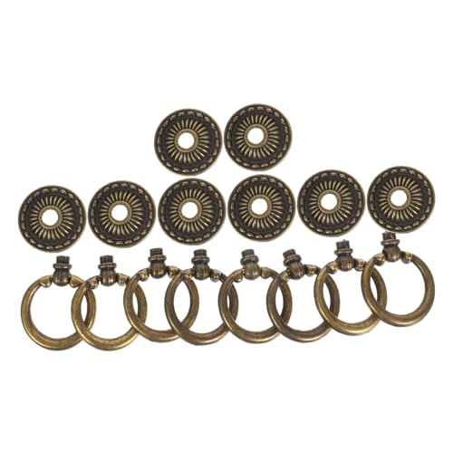 SHINEOFI 8 Stück Teiliges Vintage Schubladengriffe aus Bronze Antike Runde Ringgriffe mit Einzelbefestigung Robuste Metallbeschläge für Kommode Küchenschrank Anrichte und Möbelkasten SHINEOFI 8 Stück Teiliges Vintage Schubladengriffe aus Bronze Antike Runde Ringgriffe mit Einzelbefestigung Robuste Metallbeschläge für Kommode Küchenschrank Anrichte und Möbelkasten von SHINEOFI