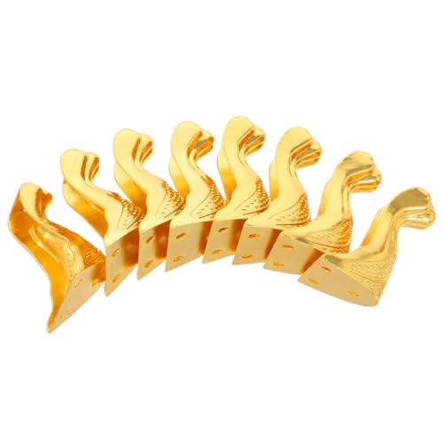 SHINEOFI 8 Stück Vintage Metall Eckfüße für Möbel Dekorative Stützbeine zur Vermeidung von Wackeln DIY Schmuckkästen Beine Schutz Hardware für Holzboxen von SHINEOFI