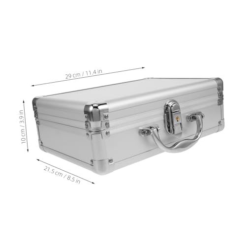 SHINEOFI Abschließbarer Aluminiumlegierung Hartschalenkoffer Lagiger Schaumpolsterung Stoßfest mit Ergonomischem Griff Kompakte Aufbewahrungsbox für Werkzeuge Elektronik Dokumente und SHINEOFI Abschließbarer Aluminiumlegierung Hartschalenkoffer Lagiger Schaumpolsterung Stoßfest mit Ergonomischem Griff Kompakte Aufbewahrungsbox für Werkzeuge Elektronik Dokumente und von SHINEOFI