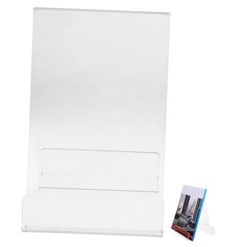 SHINEOFI Acryl Buchständer Transparent Multifunktionaler Halter für Tablets Handys Schlichtes Design für Zuhause Büro Stabiler Platzsparender Displayständer für Dokumente Dekoration von SHINEOFI