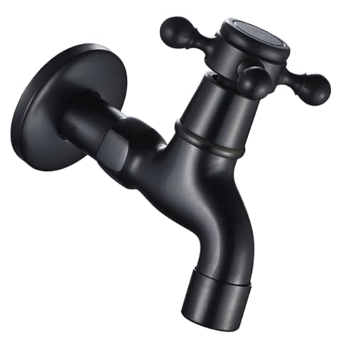 SHINEOFI Antike Wandarmatur Schwarz Antik Kupfer Wasserhahn Vintage Waschbeckenarmatur für Küche Badezimmer Mop Pool Robust Langlebig Retro Design von SHINEOFI