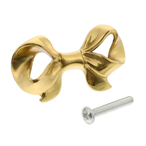 SHINEOFI Antiker Messing Schrankgriff mit Schleifenform Langlebiger Möbelknauf für Kommode Schublade Kleiderschrank Vintage Stil Vielseitiger Türgriff für Wohnmöbel von SHINEOFI