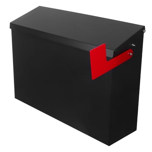 SHINEOFI Briefkasten aus Edelstahl hängender Briefkasten Metallbriefkästen für draußen Briefkästen für das Haus draußen Wandhalterung Rostfreier Stahl Schwarz von SHINEOFI
