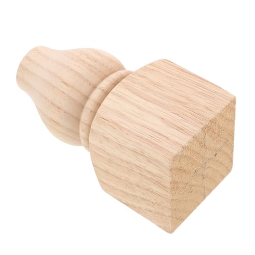 SHINEOFI Couchtisch Bein Sofa-Couch-füße Kommode Beine Sofa Verstellbare Füße Kabinettsbeine Rund Massiv Möbelbrötchen Füße Runden Füße Für Möbel Couch Füße Fuß Holz Beige von SHINEOFI