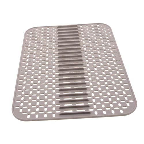 SHINEOFI Dämmplatten matten für die küchenspüle Spülenmatten für den Boden der Küchenspüle Küchenarbeitsplatte Abtropfmatte Spüle Protektormatten Kieselgel Light Grey von SHINEOFI