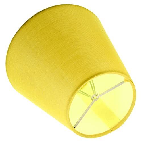 SHINEOFI Dekorativer Lampenschirm Clip Ersatz Lampenschirm aus Stoff Leicht und Installieren Passend für Steh und Tischlampen Schützender Lampenüberzug in Zitronengelb für Wohnzimmer und von SHINEOFI