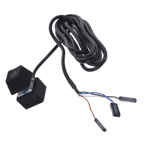 SHINEOFI Desktop Computer Netzschalter Verlängerungskabel für Pc Flexibles Kabel Einfache Installation für Cafés und Zuhause von SHINEOFI