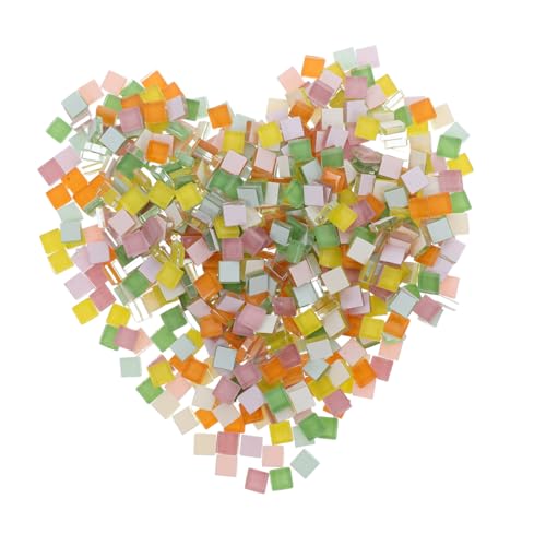 SHINEOFI Farbige Glasfliesen Mosaikset für DIY Projekte und Basteln Vielseitig Verwendbare Quadratische Glasstücke für Wohnkultur und Kinderhandwerk Bulk Supplies von SHINEOFI