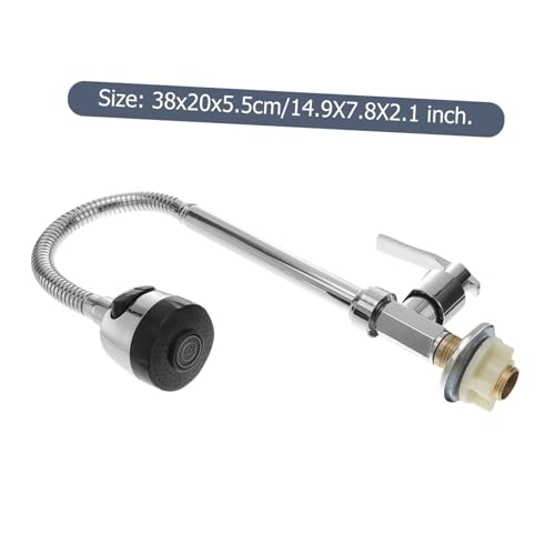 SHINEOFI Flexibler Kaltwasser wasserhahn mit Drehung und Flexiblem Rohr Zinklegierung für Küchenspüle Rostbeständig Tropffrei Kompatibel mit Edelstahl Granitspülen von SHINEOFI