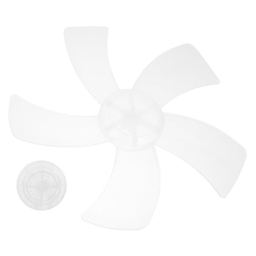 SHINEOFI Flügel Ventilatorblatt Ersatz Langlebig und Geräuscharm Passend für Tisch Stand und Wandventilatoren Einfache Installation Transparent Weiß Robustes Zubehör für Effiziente Kühlung von SHINEOFI