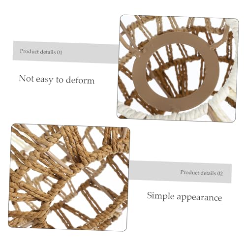 SHINEOFI Geflochtener Rattan Lampenschirm mit Dreifarbiger Farbverlauf Handgefertigt Boho Pendelleuchte Lampenabdeckung für Wohnzimmer Esszimmer Hotel Deckenleuchte Ersatzschirm SHINEOFI Geflochtener Rattan Lampenschirm mit Dreifarbiger Farbverlauf Handgefertigt Boho Pendelleuchte Lampenabdeckung für Wohnzimmer Esszimmer Hotel Deckenleuchte Ersatzschirm von SHINEOFI