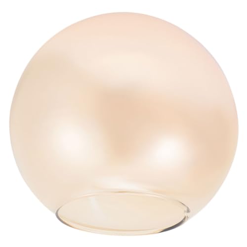 SHINEOFI Glas Lampenschirm Ersatz Rund Hellbraun für Pendelleuchte Deckenleuchte Tischlampe Wohnzimmer Schlafzimmer Badezimmer von SHINEOFI