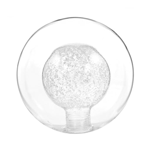 SHINEOFI Glas Lampenschirm Kugel Mattiert Transparent Langlebig Kompatibel mit Gewindefassung für Steh und Wandleuchten Ersatz Lampenschirme Elegant Modern von SHINEOFI