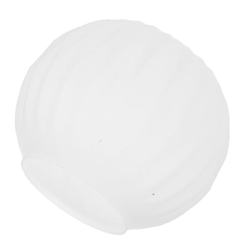 SHINEOFI Glaslampenschirm Fassung Gestreifter Milchglas Lampenschirm für Wohnzimmer Schlafzimmer Langlebiger Ersatz Lampenabdeckung für Deckenleuchten von SHINEOFI