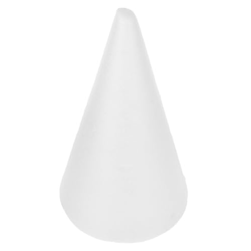 SHINEOFI Weißer Solider Styropor Bastelkegel für DIY Weihnachtsdekoration Ornament Bastelprojekt Kindergarten Vorschule von SHINEOFI