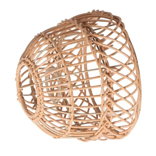 SHINEOFI Handgewebter Pendellampenschirm aus PP und Eisen Rustikaler Imitierter Rattan Lampenschirm für Deckenleuchte Stabiler Vielseitiger Hängelampenschirm für Wohnzimmer Bar Restaurant SHINEOFI Handgewebter Pendellampenschirm aus PP und Eisen Rustikaler Imitierter Rattan Lampenschirm für Deckenleuchte Stabiler Vielseitiger Hängelampenschirm für Wohnzimmer Bar Restaurant von SHINEOFI