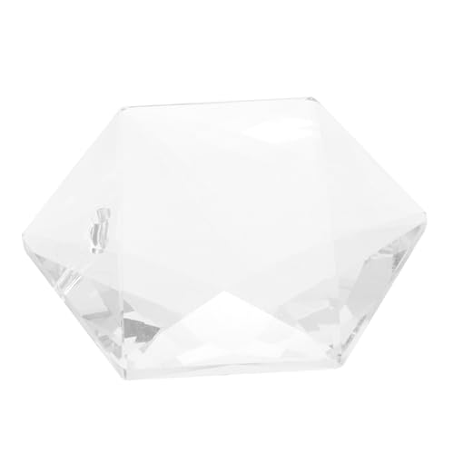 SHINEOFI Hexagonaler Sternchandelierer Accessoires Dekorationen Kronleuchter Perlen Glühen Rezeption Hochzeit Fänger Drinnen Hängender Leichter Kristallhängedekor Weißer Kristall von SHINEOFI