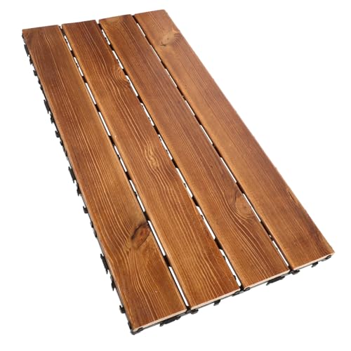 SHINEOFI Interlocking Holzfliesen Terrassenboden Langlebig Witterungsbeständig Balkon Garten Deckboden aus Karbonisiertem für Außenbereich Natürliche Optik SHINEOFI Interlocking Holzfliesen Terrassenboden Langlebig Witterungsbeständig Balkon Garten Deckboden aus Karbonisiertem für Außenbereich Natürliche Optik von SHINEOFI