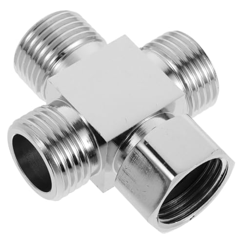 SHINEOFI Kupfer Wasserhahn Verteiler Anschluss Langlebiger Wasserhahn Splitter für Küche Garten und Waschmaschine Zuverlässiger Schlauchadapter für Effiziente Wasserverteilung von SHINEOFI