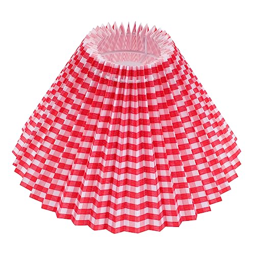 SHINEOFI Plissee Lampenschirm aus Stoff und Eisen Dekorative Deckenleuchte Abdeckung Kariert Robust und Langlebig Ersatz für Hängelampen Passend für Verschiedene Wohnstile SHINEOFI Plissee Lampenschirm aus Stoff und Eisen Dekorative Deckenleuchte Abdeckung Kariert Robust und Langlebig Ersatz für Hängelampen Passend für Verschiedene Wohnstile von SHINEOFI