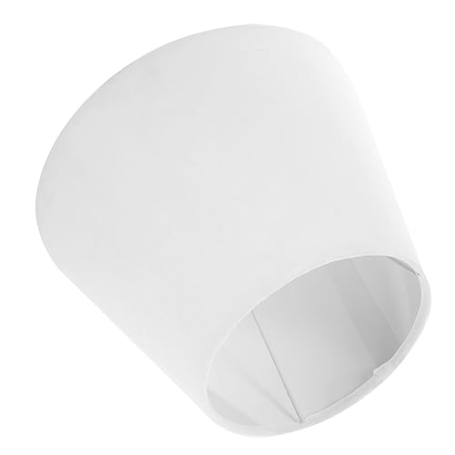 SHINEOFI Lampenschirm Stoff Moderner Lampenschirm für Tischlampen Weiß mit Weißen Innenfutter für Wohnräume und Schlafzimmer Chic Minimalistisches Design Stabiler Halt von SHINEOFI