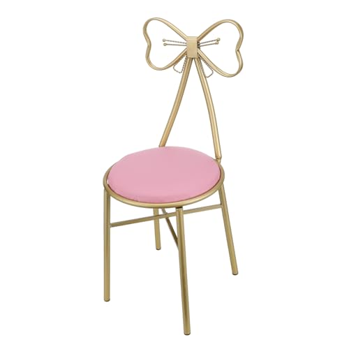 SHINEOFI Makeup Stuhl mit Abnehmbarer Rückenlehne und Schleifen Design Bequemer Schminkhocker für Schlafzimmer und Wohnzimmer Robuste Metallkonstruktion Vielseitig Einsetzbar für Makeup SHINEOFI Makeup Stuhl mit Abnehmbarer Rückenlehne und Schleifen Design Bequemer Schminkhocker für Schlafzimmer und Wohnzimmer Robuste Metallkonstruktion Vielseitig Einsetzbar für Makeup von SHINEOFI