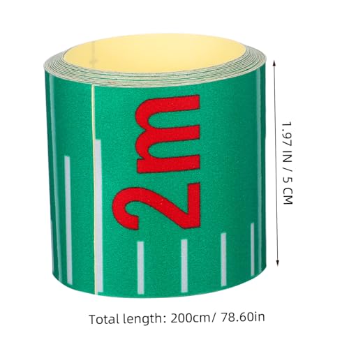 SHINEOFI Markierungsaufkleber selbstklebendes Lineal selbstklebendes Maßband Klebeband Aufkleber für Wasserstandsanzeiger Wasserstandsband Messlineal Band Lineale PVC Grün von SHINEOFI