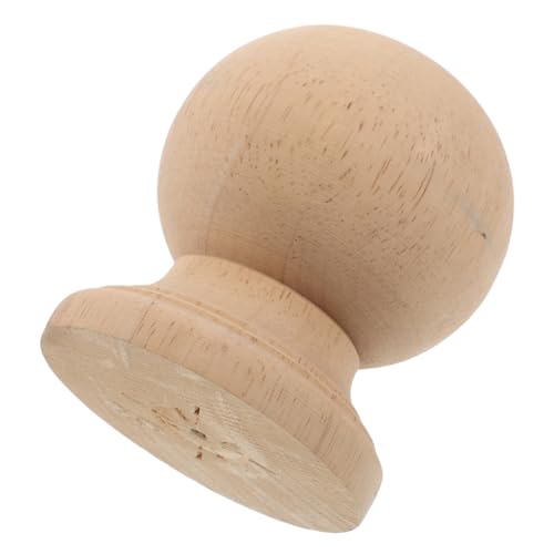 SHINEOFI Massive Holzdekorationssäulen Vintage -holzdekoration Hölzerne Lampenschatten Finial Diy -holzgeländer Rustikaler Lampenaufsatz Unfertige Lampenfinial Fahnenmast Diy -finial Beige von SHINEOFI