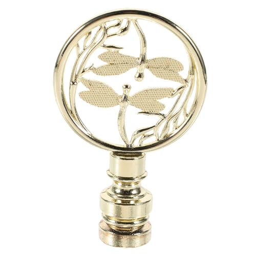 SHINEOFI Metall Lampenknauf Tierdesign Goldfarbig Lampenschirm Dekorative Abdeckung Libelle Robust Für Standard Lampenbögen Wohnzimmer Tischlampe Zubehör von SHINEOFI
