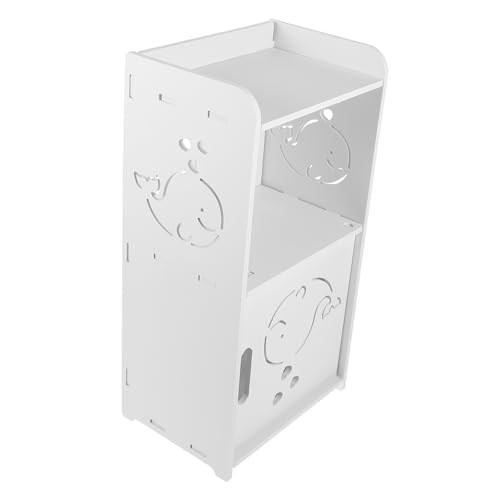 SHINEOFI Moderne Nachttisch Mit Hohlraum-Design Minimalistischer Schlafzimmer Beistelltisch Für Kleine Räume Multifunktionale Lagerlösung Weißer Nachtkonsole von SHINEOFI