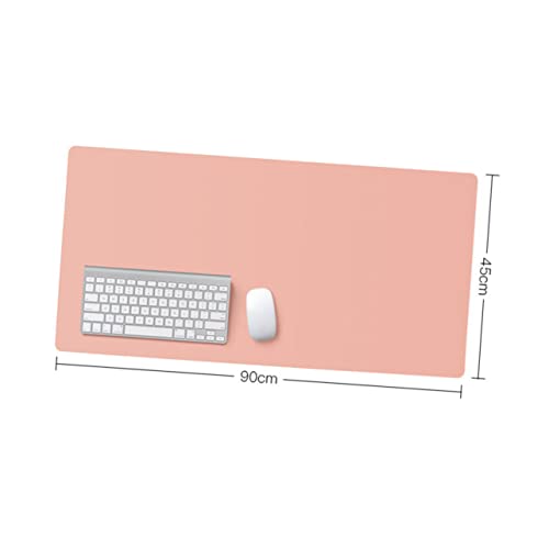 SHINEOFI PU Leder Mauspad Multifunktionale Rutschfeste Schreibtischunterlage Beidseitig Glatte Oberfläche Komfortable Handauflage Geeignet für Computer Tastatur und Gaming Rosa von SHINEOFI