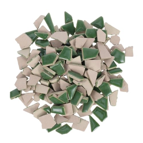 SHINEOFI Packung Grüne Unregelmäßige Keramische Mosaikfliesen Kleine Gebrochene Porzellanstücke für DIY Kunsthandwerk Leichte Tragbare Dekoration für Wände und Tischplatten SHINEOFI Packung Grüne Unregelmäßige Keramische Mosaikfliesen Kleine Gebrochene Porzellanstücke für DIY Kunsthandwerk Leichte Tragbare Dekoration für Wände und Tischplatten von SHINEOFI