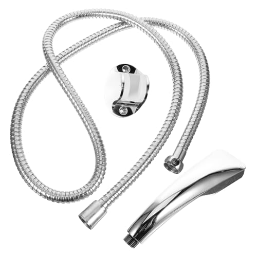 SHINEOFI Quadratischer Duschkopf Handbrause mit Schlauch und Halterung Verstellbarer Sprühwinkel Druckstarker Duschkopf für Bad und Hotel Modernes Design Installieren von SHINEOFI