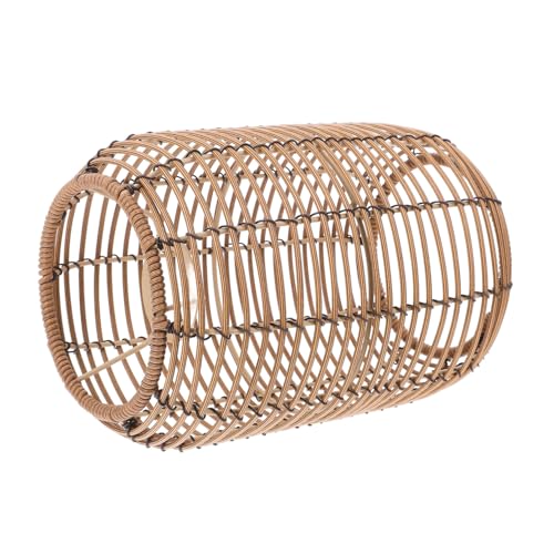 SHINEOFI Retro Pendelleuchte Geflochten Faux Rattan Lampenschirm Deckenlampe für Wohnzimmer Schlafzimmer Esszimmer Stilvoller Warmer Schirm Vielseitig Einsetzbar Minimalistisches Design von SHINEOFI