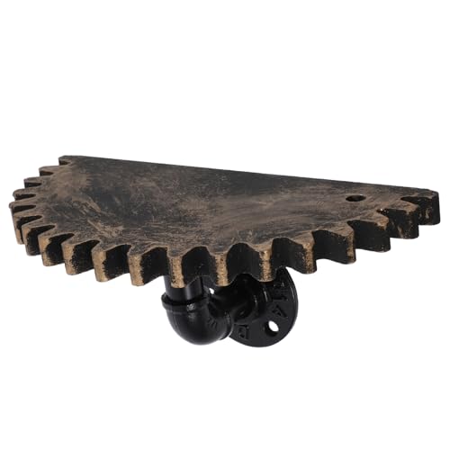 SHINEOFI Industrielles Rohrwandregal Eisenmetall Schwebendes Eckregal Vintage Wasserrohr Design Robuste Konstruktion für Wohnzimmer Küche Badezimmer von SHINEOFI