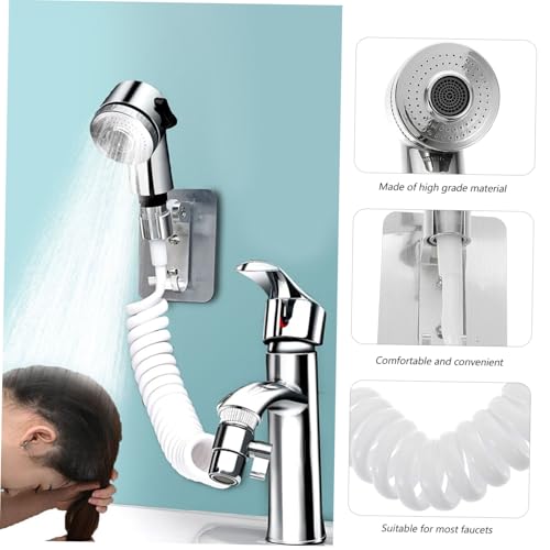 SHINEOFI Sink Duschkopf Verlängerung Teleskopisch Flexibler Brauseschlauch Waschbecken Aufsatz Handbrause Badezimmer Zubehör Robust von SHINEOFI