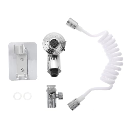 SHINEOFI Tragbarer Waschbecken duschkopf Verlängerung Set mit Flexiblem Schlauch Universeller Anschluss für Badezimmerarmaturen Verstellbarer Halter Langlebiges Material Einfache Montage von SHINEOFI