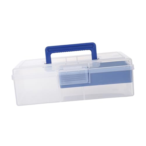 SHINEOFI Transparente Aufbewahrungsbox Näh Und Bastel Organizer Behälter Kunststoff Nähzubehör Organizer Unterteilungs von SHINEOFI